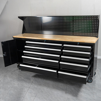 Armoire à outils en acier pour garage, établi mobile robuste, coffre à outils personnalisé avec tiroirs pour atelier sur roues, chariot de rangement pour outils