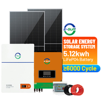 Sistema de Energía Solar Híbrido ESUN de 6KW/10KW, Sistema de Almacenamiento de Energía Doméstica de 5KWh/10KWh/15KWh, Batería, Inversor, Panel Solar, Conjunto Completo