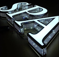 Enseigne lumineuse LED 3D en acrylique à lettres canal rétroéclairées pour entreprises, signalétique extérieure, panneau publicitaire