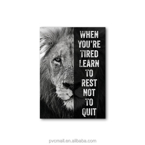 Lion sauvage parlant lettre citation de motivation Art animaux affiches et impressions toile Art journaux inspirants - Product Image 1