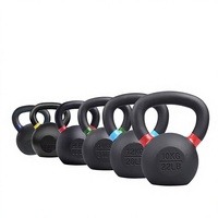 Nouvelle Arrivée Kettlebell en Fonte Massif Hardcast avec Anneaux Colorés et Finition Électrolytique pour Usage Domestique, Poids Libres, Option Logo Personnalisé