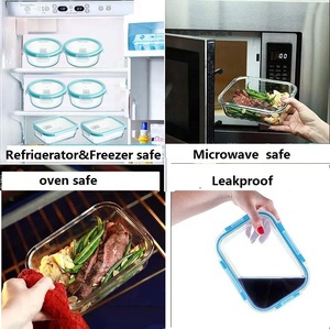 Thủy tinh BoroSilicate cao bữa ăn Prep <span class=keywords><strong>container</strong></span> mà không có ngăn <span class=keywords><strong>container</strong></span> thực phẩm - Product Image 6