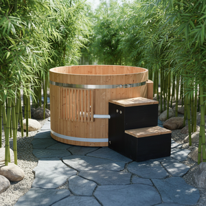 Vapasauna Eléctrica de Cedro para 4-5 Personas, Spa Exterior con Sistema de Control <span class=keywords><strong>Balboa</strong></span>, Diseño Moderno para Uso en Hoteles - Product Image 1