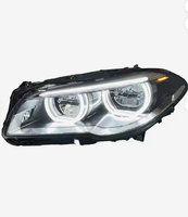 Phares LED pour BMW Série 5 F10 F18 2010-2017 Style Angel Eyes Phare bicolore Jaune/Blanc Plug and Play