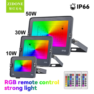 Reflector <span class=keywords><strong>LED</strong></span> RGBWC de 10w 30w 50w, IP66, para Jardín y Escenarios, con Wifi, Control por Aplicación Inteligente, Compatible con Alexa, Google y Tuya - Product Image 1