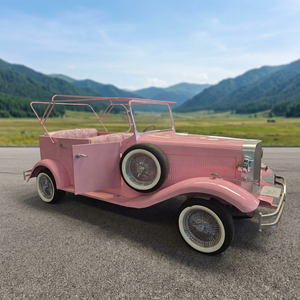 Luxury <b>Pink</b> Vintage Sightseeing <b>Car</b> <b>Electric</b> Classic Vintage <b>Car</b> for Resort Shuttle <b>Car</b> Can Be Customized - Product Image 1