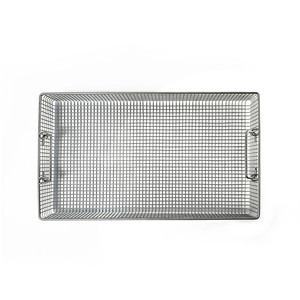 Cesta de malla de alambre de acero inoxidable plegable Cesta de almacenamiento de limpieza de piezas y herramientas plegables de metal - Product Image 1