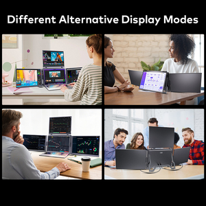 Moniteur portable extensible 16 pouces pour <span class=keywords><strong>PC</strong></span>, écran LCD IPS, entrée Type C, moniteur quadruple pour ordinateur portable – Vente en gros - Product Image 5