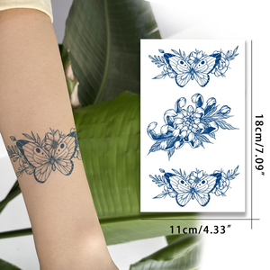 Pegatinas <span class=keywords><strong>de</strong></span> tatuaje realistas para mujer <span class=keywords><strong>Tatuajes</strong></span> <span class=keywords><strong>de</strong></span> tinta semipermanentes a base <span class=keywords><strong>de</strong></span> plantas impermeables <span class=keywords><strong>de</strong></span> 2 semanas - Product Image 2