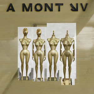 Manichino da donna per tutto il corpo Curvy espositore in plastica per <span class=keywords><strong>abbigliamento</strong></span> leggero per uso in negozio - Product Image 6