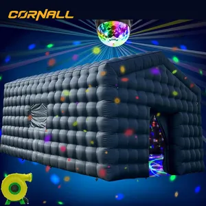 Commercial Grade Black Disco Light Mobile Night Club Tent Inflatable Pub Party Tent Inflatable Nightclub For Party