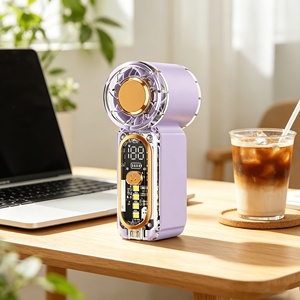 <b>Usb</b>-C Rechargeable Wearable Foldable Handheld <b>Fan</b> 100 High Speed Turbo Cooling Portable <b>Mini</b> for Office Travel - Product Image 6