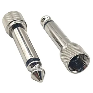 Đồng 6.35mm nam Mono đến 3.5mm nữ âm thanh Adapter với chủ đề khóa