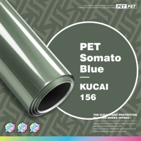 Film de protection de voiture en vinyle PET Somato Blue 1,52*17m avec canaux d'air, installation facile, sans traces de colle, ultra brillant, fonction de changement de couleur