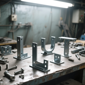 Thép cố định phần cứng cho đồ nội thất gỗ kim loại phẳng góc cú đúp với góc duy nhất cấu trúc stampings cho kết nối chân đế - Product Image 3