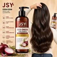 Sampo Bawang Merah JSY 500ml Perawatan Kulit Kepala yang Memperkuat dan Menutrisi, Rambut Terlihat Lebih Lebat, Halus, dan Berkilau, Label Pribadi OEM ODM Perawatan Rambut