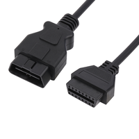 Cable de Extensión de Conector OBD II Personalizado de 16 Pines Macho y Hembra J1962 para Automóvil