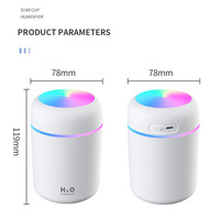 Mini purificateur d'air de voiture d'humidificateur d'USB portatif avec la veilleuse colorée pour l'humidificateur USB de bureau de chambre à coucher