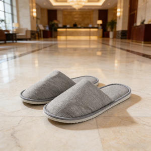 Chaussons jetables écologiques et recyclables pour <span class=keywords><strong>hôtel</strong></span>, série J en lin à 7 ondulations, éponge 0,2, petit talon pour spa, vacances, vente en gros - Product Image 3