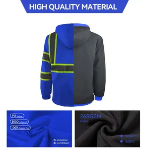Veste de sécurité haute visibilité réfléchissante imperméable et coupe-vent bleu royal pour femmes SMASYS avec logo personnalisé pour le <span class=keywords><strong>travail</strong></span> nocturne en extérieur - Product Image 4