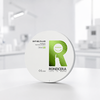 Bloc de Zircone Translucide Multicouche Rondcera 42% 49% pour Implants et Restaurations Monolithiques en Céramique 800MPa 1300MPa Pro 4D