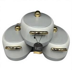 Juego <span class=keywords><strong>de</strong></span> cazuelas calentadoras <span class=keywords><strong>de</strong></span> alimentos duraderas <span class=keywords><strong>de</strong></span> 1.5L, 2L, 2.5L con asa, diseño portátil, recipientes para calentar comida, suministros para fiestas, gran oferta del mercado <span class=keywords><strong>de</strong></span> Yiwu - Product Image 1