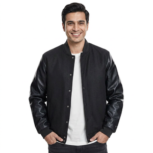 Factory Wear Custom Color <b>Long</b> Sleeve Patch Varsity <b>Jacket</b> Streetwear Chenille Embroidery CollegeBaseballjacket <b>for</b> <b>men</b> - Product Image 1