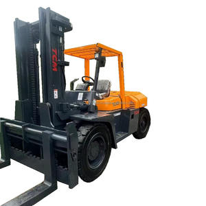 Carretilla elevadora usada de 10 toneladas, carretilla elevadora diésel japonesa TCM FD100 con motor ISUZU a la venta, carretilla elevadora de horquilla - Product Image 1