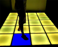 Piste de danse LED à matrice lumineuse pour scène de DJ, bar, boîte de nuit, avec contrôle par carte SD ou PC, pour mariages et parcs à thème