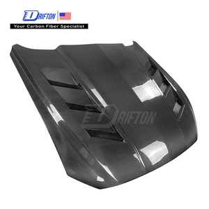 Drifton Vent Style Carbon Fiber Hood for Mustang Gen6 S550.2 2018-2023 New Black 3K/6K/12K Weave Glossy/Matte Finish <b>UV</b> - Product Image 2