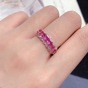 خاتم خطوبة وزواج فريد من الفضة الإسترلينية عيار 925 مع حجر الجمشت الطبيعي، خواتم عصرية مصنوعة يدويًا ومعتمدة من CMA للأزواج - Product Image 5