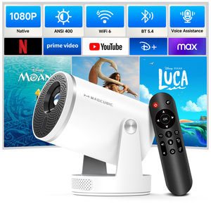 Projecteur intelligent 1080P avec mise au point automatique et évitement d'obstacles HY320 Pro Nouveau 400 ANSI Air Mouse WiFi 6 BT5.4 Home Cinema - Product Image 1