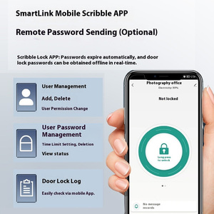 स्मार्ट लॉक लकड़ी घर अपार्टमेंट एल्यूमीनियम मिश्र धातु का निर्माण IP65 वाटरप्रूफ फिंगरप्रिंट पासवर्ड कार्ड कुंजी क्लाउड ट्यूया ऐप ग्रेड बी - Product Image 6