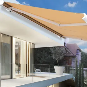 High Quality Outdoor Waterproof Electric Folding Arm toldos para patios Full Cassette Toldo Patio Retractable Canopy Awning