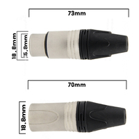 Connecteur XLR mâle 3 broches nickelé à souder pour microphone, prise Cannon pour câble audio équilibré, système de mixage et d'enceintes