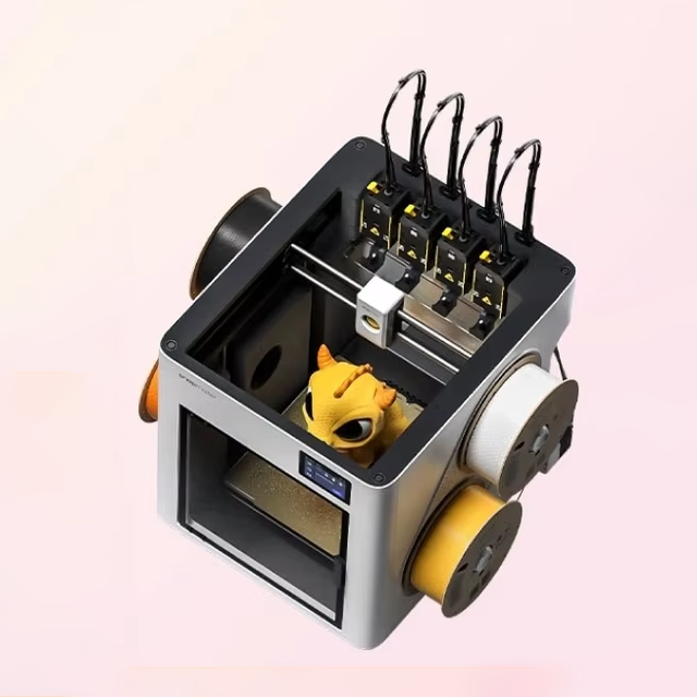 Snapmaker U1 3D Printer, 4-Head Multi-Color High-Speed 3D Printer with 5s Rapid Head Swap Material-Saving 3D Printer