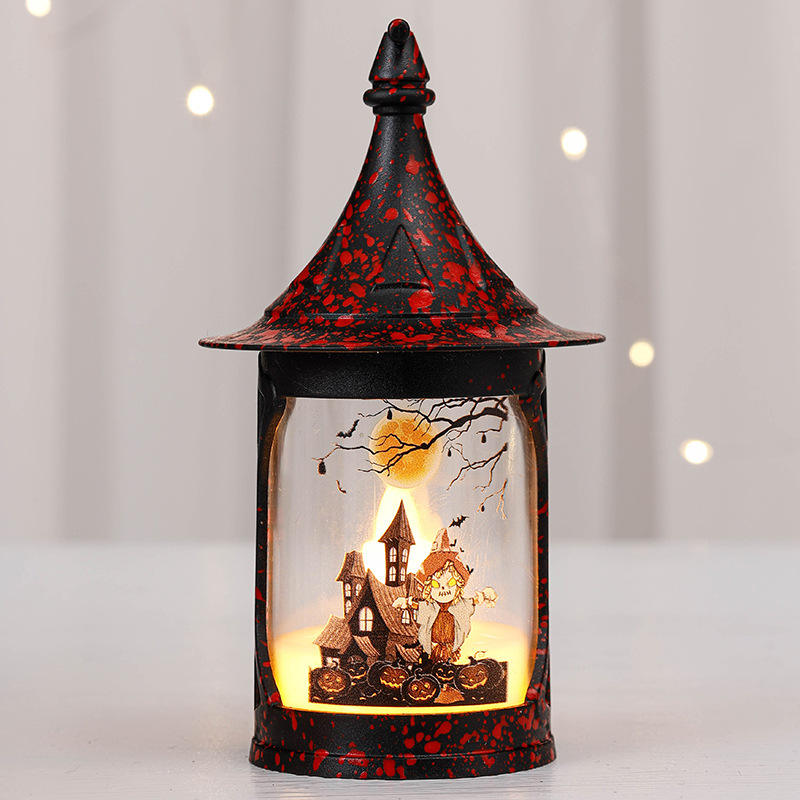 Cáscara negra + cubierta transparente + imagen del castillo [pintura roja]