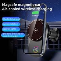 Chargeur sans fil magnétique rapide 25W pour voiture, certifié Qi2, avec ventilateur de refroidissement et interrupteur tactile RGB – Remise sur les achats en gros