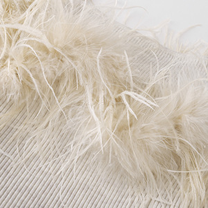 Maglione in Lana con <span class=keywords><strong>Piume</strong></span> Monospalla, Design Elegante di Alta Moda Coreana, Slim Fit, Primaverile per Donna - Product Image 3