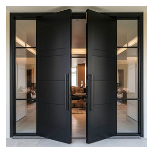Design de luxe Portes d'entrée principale de sécurité isolées en <span class=keywords><strong>aluminium</strong></span> Portes pivotantes d'entrée principale <span class=keywords><strong>Porte</strong></span> extérieure pour villa - Product Image 6