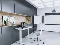 Bureau électrique moderne professionnel OMNI avec hauteur réglable et extensible pour le bureau