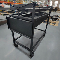 Gril rotatif 360° sur pied avec grille de cuisson, four à rôtisserie, design pliable, moderne, en acier inoxydable de qualité supérieure, pour charbon de bois