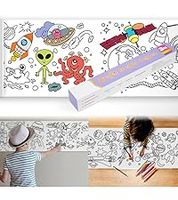 Rollo de Papel para Colorear Ecológico Anti-Encrespamiento para Niños, Papel para Pintar DIY para Caballete, Papel para Dibujar en Escritorio