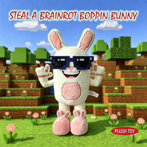 Produk Kelinci Brain Rot Boppin Bunny yang Lucu dan Menggemaskan, Boneka Hewan Plush yang Dapat Dicuci, untuk Anak-Anak - Product Image 1