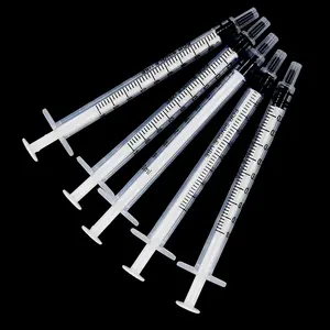 1ML Multifunctional Transparent Plastic Syringe Manual Dispensing Ink Essential Oil Liquid Industrial Use Medical Packaging