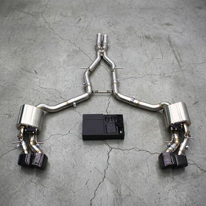 Système d'échappement Catback d'usine SUS304L 1,5 mm poli pour Mercedes-Benz CLS550 V8 4,7 L 2010-2016 Boska Racing avec soupapes - Product Image 1