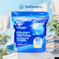 Lessive liquide concentrée en capsules jetables écologiques Loovee Wiise, 50%-80% d'ingrédients actifs, faible mousse