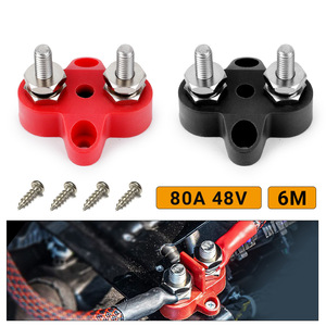 CNSPEED Battery Terminal Block 2P M6 M8 Screw Terminals For Automobiles RVs <b>Yachts</b> Heavy Duty PC Material - Product Image 3