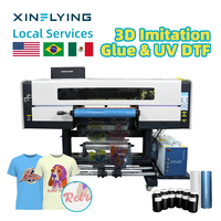 Imprimante UV DTF 3D XinFlying 60 cm avec quatre têtes d'impression I3200, impression rapide, imprimante UV DTF pour les entreprises de t-shirts
