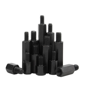 Separador hexagonal negro PCB placa base hexagonal macho hembra espaciador acero al carbono M3 M4 espaciador hexagonal de acero negro - Product Image 6